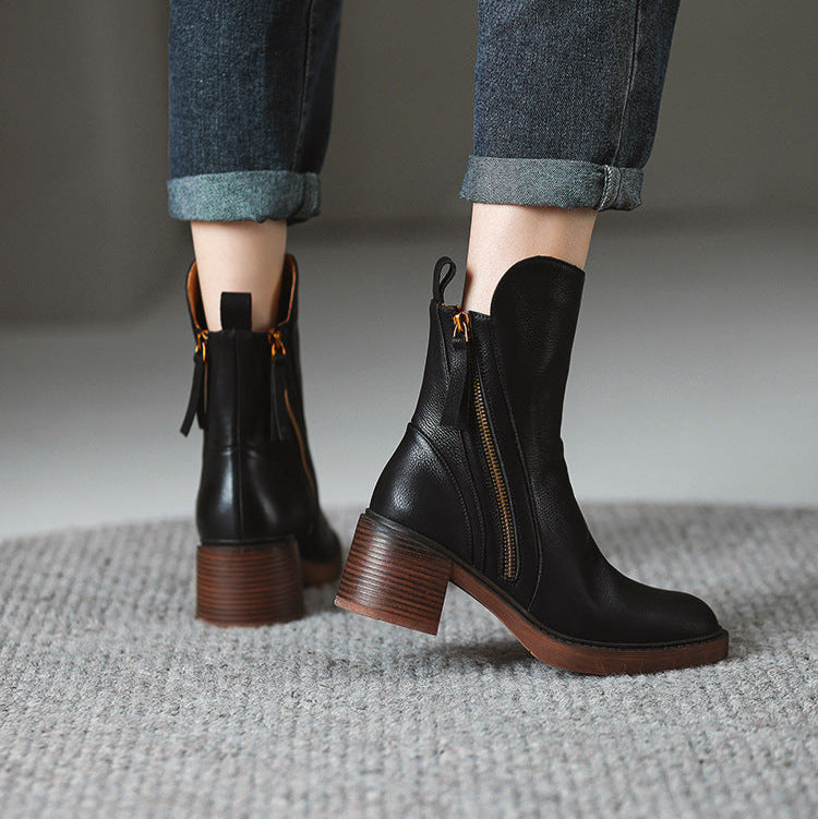 Kimo Women's Leather Ankle Boots