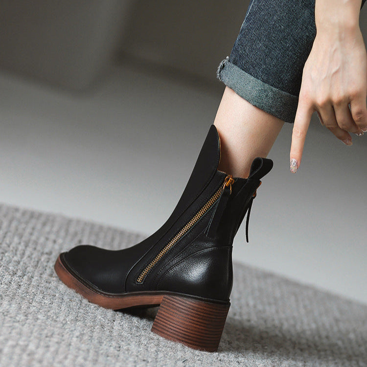 Kimo Women's Leather Ankle Boots