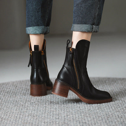 Kimo Women's Leather Ankle Boots