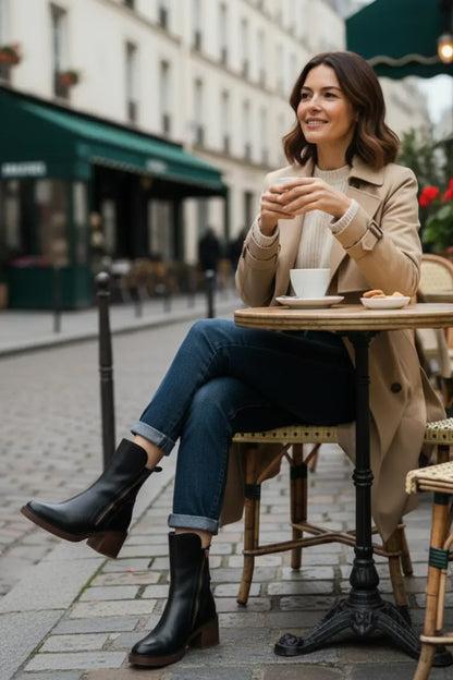 Kimo Women's Leather Ankle Boots