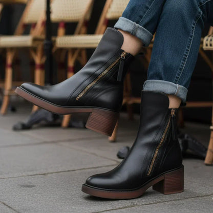 Kimo Women's Leather Ankle Boots
