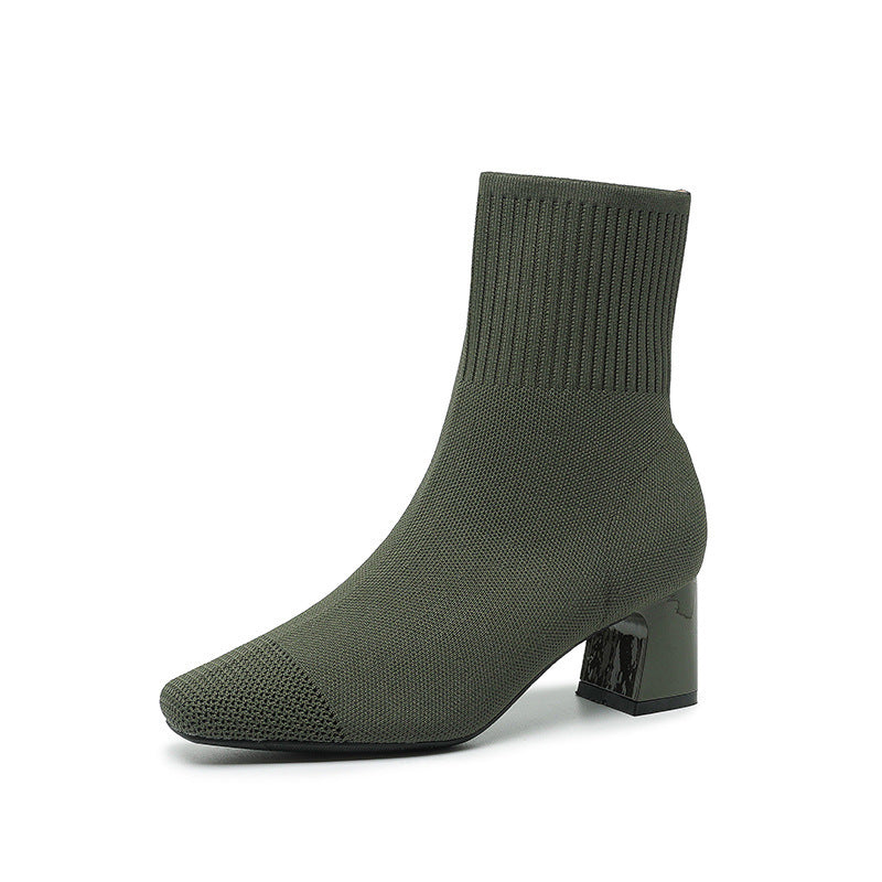 Balerria Fsser Women's Knit Ankle Boots