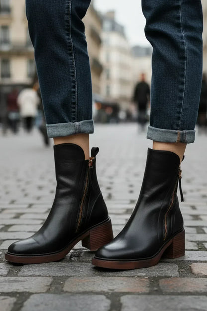 Kimo Women's Leather Ankle Boots