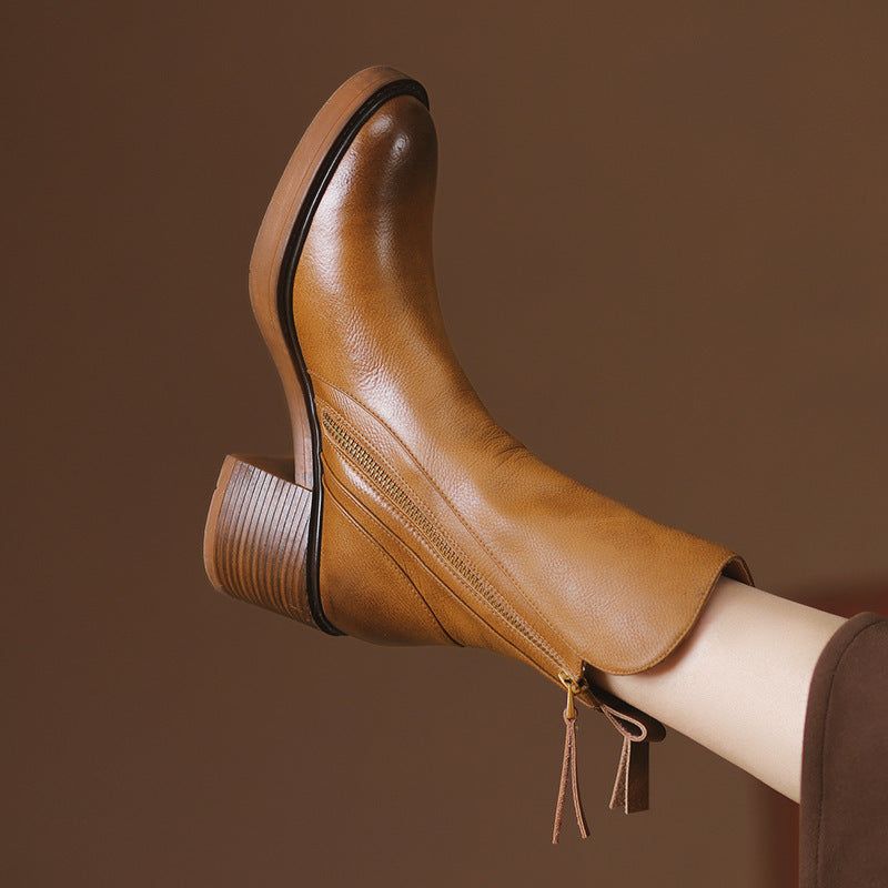 Kimo Women's Leather Ankle Boots