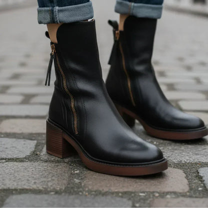 Kimo Women's Leather Ankle Boots