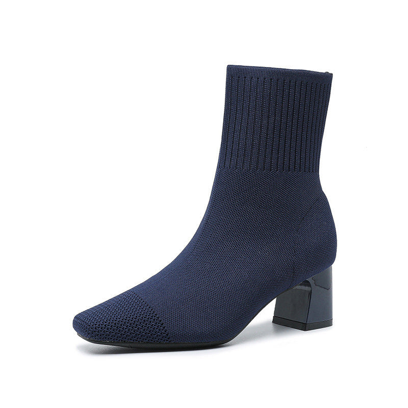 Balerria Fsser Women's Knit Ankle Boots