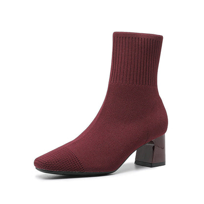 Balerria Fsser Women's Knit Ankle Boots