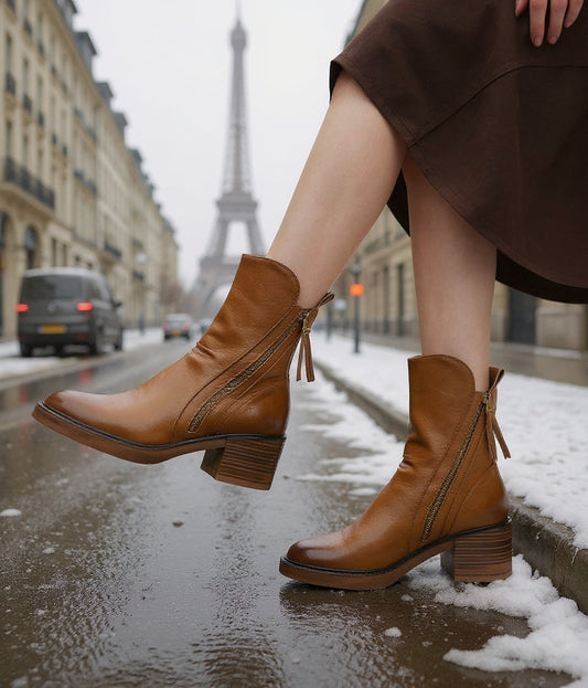 Kimo Women's Leather Ankle Boots