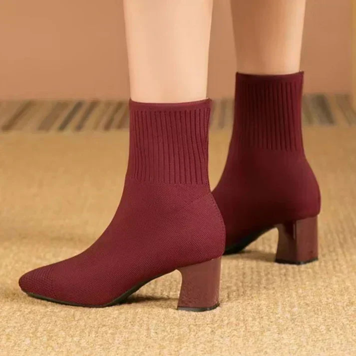 Balerria Fsser Women's Knit Ankle Boots