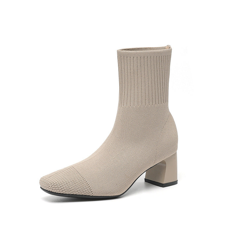 Balerria Fsser Women's Knit Ankle Boots