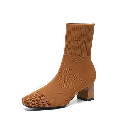Balerria Fsser Women's Knit Ankle Boots