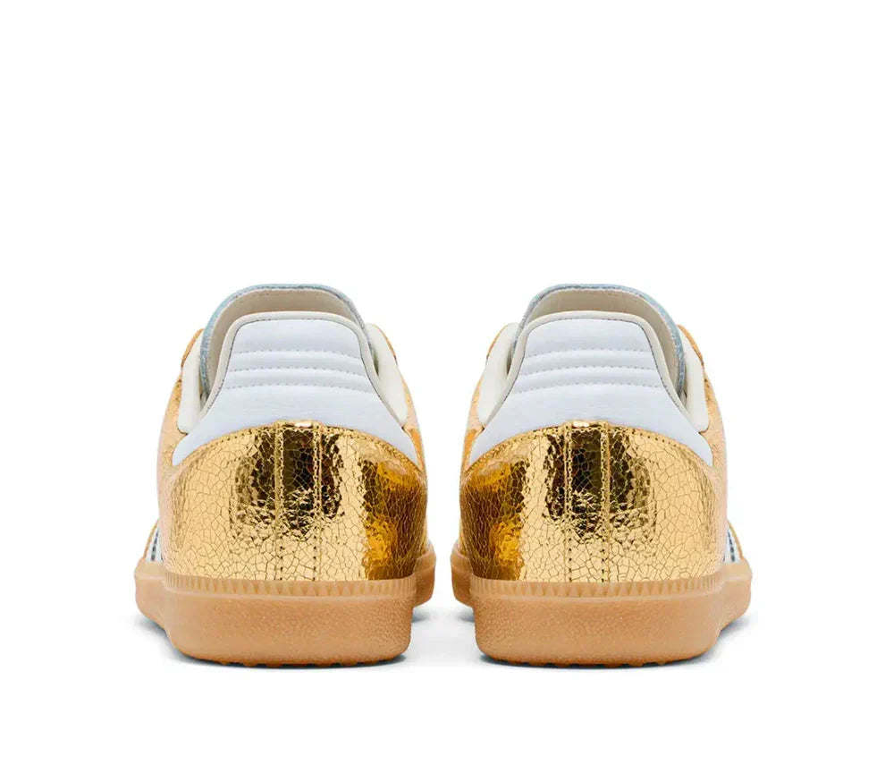 Sneakers Chrome Cuir Metallise Effet Craquele