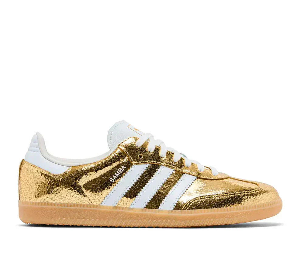 Sneakers Chrome Cuir Metallise Effet Craquele